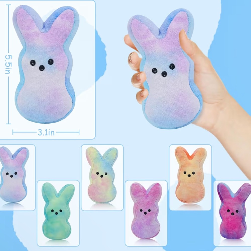 Colorful Plush Peep Bunny Toy - Choose 1 - Picture 3 of 3